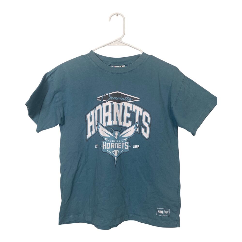 NBA Charlotte Hornets Kids Tshirt Turquoise Blue Size 9-10